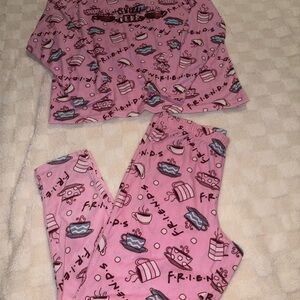 Pink Friends Themed Kids Pajamas